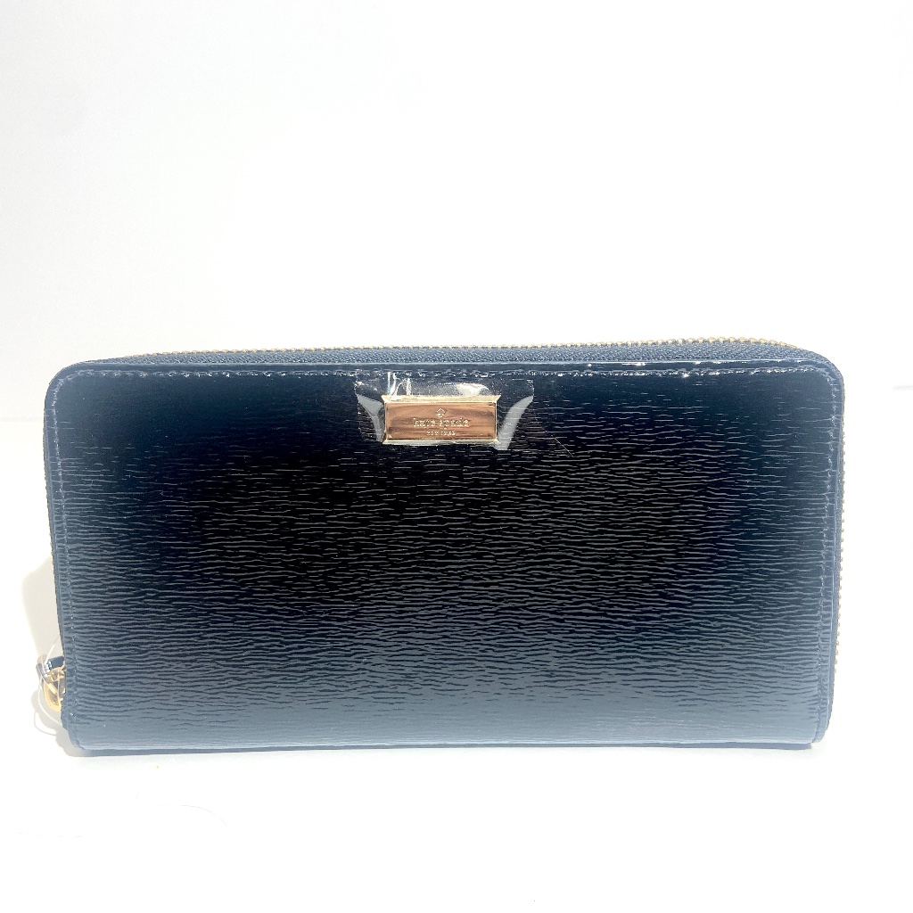 Kate Spade Neda Bixby Place Zip Around Wallet- Black